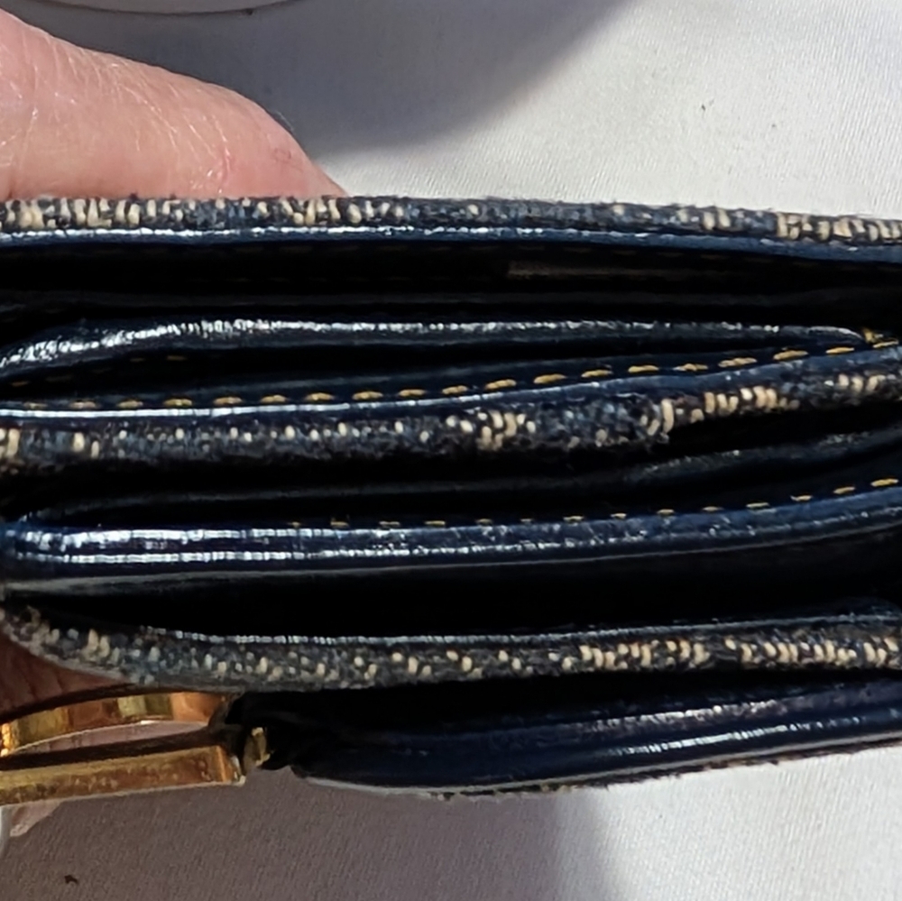 Dior Signature Saddle Monogram Blue Dior Oblique Jacquard And Leather Wallet 🔥 - Picture 4 of 17